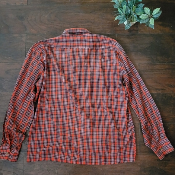 Bengal Lancer plaid button down long sleeve blouse, Size Large - Picture 5 of 7